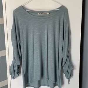 Michael Stars Rouched Sleeved Top